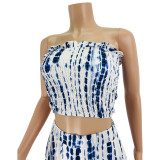 Sexy Tube Top Split Maxi Skirt 2 Piece Sets JZHF-8111