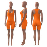 Solid Sleeveless Skinny Romper NIK-309