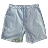 Plus Size Solid T Shirt And Shorts Two Piece Sets MEI-9251