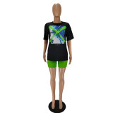 Casual Printed Two Piece Shorts Sets NM-8507