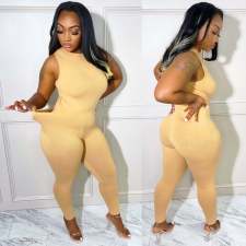 Solid Sleeveless Two Piece Pants Sets ZDF-31205