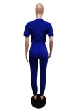 Denim Pachwork Two Piece Pants Sets MEM-88435