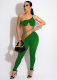 Sexy Mesh Patchwork One Shoulder Jumpsuit MEM-88433