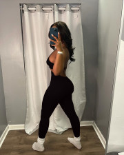 Sexy Backless Sling Tight Jumpsuit YS-S810
