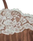 Sexy Lace Patchwork Backless Cross Strap Nightdress MA-Y488