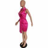 Solid Sleeveless Slim Short Dress BGN-241