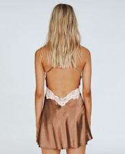 Sexy Lace Patchwork Backless Cross Strap Nightdress MA-Y488