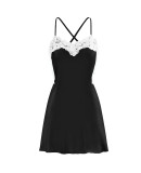 Sexy Lace Patchwork Backless Cross Strap Nightdress MA-Y488