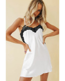 Sexy Lace Patchwork Backless Cross Strap Nightdress MA-Y488