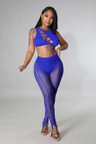 Sexy Lace Up Sleeveless See Through 2 Piece Sets MZ-2728