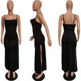 Sexy Spaghetti Strap Split Long Dress BGN-242