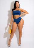Solid Sexy Bikinis Two Piece Sets LA-3312