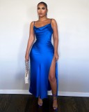 Sexy Spaghetti Strap Split Long Dress BGN-242