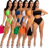 Solid Sexy Bikinis Two Piece Sets LA-3312