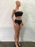 Solid Sexy Bikinis Two Piece Sets LA-3312