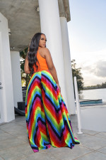 Plus Size Printed Wide Leg Pants ZDF-31200X