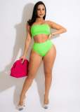 Solid Sexy Bikinis Two Piece Sets LA-3312