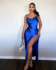 Sexy Spaghetti Strap Split Long Dress BGN-242