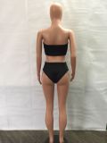 Solid Sexy Bikinis Two Piece Sets LA-3312