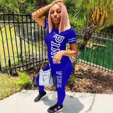 PINK Letter Print T Shirt And Pants 2 Piece Sets XMF-117