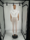 Sexy Hooded Split Top+Mesh Pants 2 Piece Sets FOSF-8220