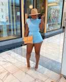 Solid T Shirt And Shorts Two Piece Sets XYF-9136
