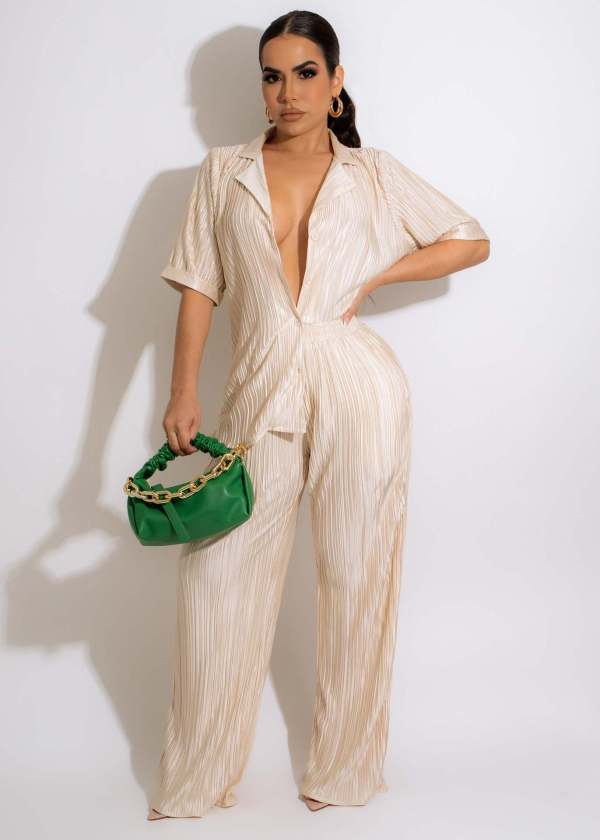 Solid Shirt And Pants Two Piece Sets MEM-88439