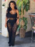 Sexy Tassel Crochet Hollow Out Two Piece Sets NYF-8115