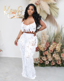 Sexy Tassel Crochet Hollow Out Two Piece Sets NYF-8115