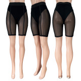 Plus Size Sexy Mesh See Through Tight Shorts CH-8221