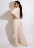 Solid Shirt And Pants Two Piece Sets MEM-88439