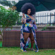 Plus Size Sexy Printed Split Maxi Dress NY-2407