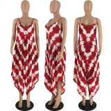 Casual Printed Strap Loose Jumpsuit MXDF-6099