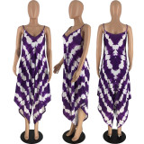 Casual Printed Strap Loose Jumpsuit MXDF-6099