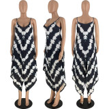 Casual Printed Strap Loose Jumpsuit MXDF-6099