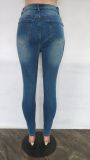 Denim Ripped Hole Skinny Jeans Pencil Pants LX-6934