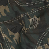Plus Size Camo Print High Waist Pocket Shorts SH-390314