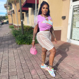 Sexy Mesh See-Through High Waist Tight Shorts XEF-K21P12759