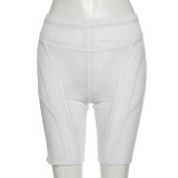 Sexy Mesh See-Through High Waist Tight Shorts XEF-K21P12759