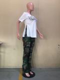 Letter Print Short Sleeve T Shirt OD-8498