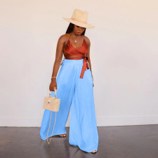 Casual Solid Wide Leg Pants OD-8497