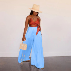 Casual Solid Wide Leg Pants OD-8497