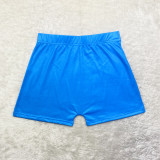 Plus Size Solid Fitness Tight Shorts SHD-9819