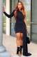 Solid One Shoulder Irregular Mini Dress YS-S812