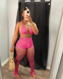 Sexy Crochet Hollow Out Two Piece Pants Sets ZSD-0228