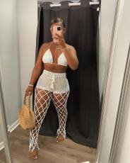 Sexy Crochet Hollow Out Two Piece Pants Sets ZSD-0228