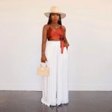 Casual Solid Wide Leg Pants OD-8497