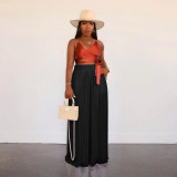 Casual Solid Wide Leg Pants OD-8497