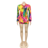 Casual Long Sleeve Two Piece Shorts Sets BY-5760