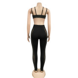 Sexy Hot Drilling Mesh Two Piece Pants Sets BY-5677